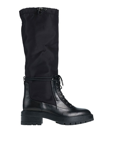 AQUAZZURA Boots Black Bovine leather, Textile fibres