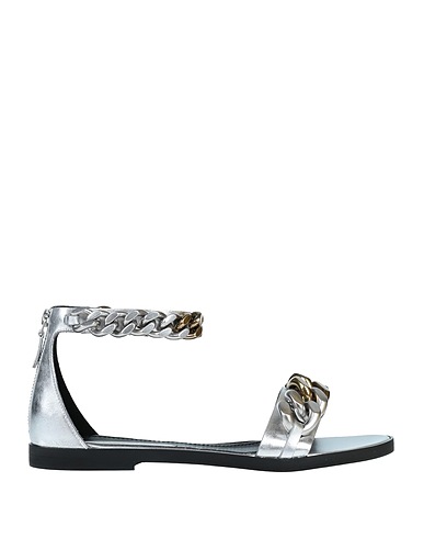 STELLA McCARTNEY Sandals Silver Textile fibres