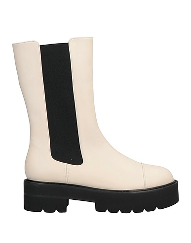 STUART WEITZMAN Ankle boot Beige Soft Leather, Textile fibres