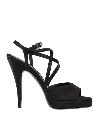 FERRAGAMO Sandals Black Textile fibers