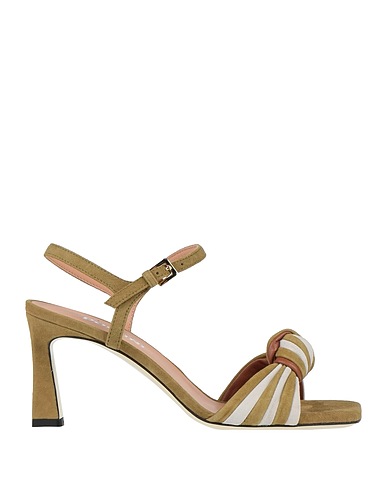 POLLINI Sandals Sage green Leather