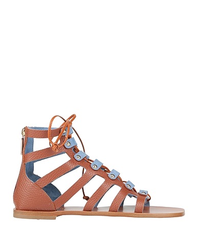 POLLINI Sandals Camel Leather