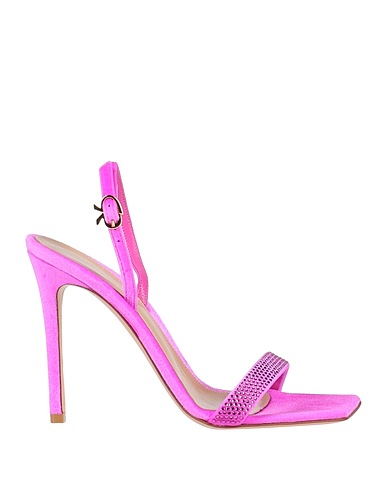 GIANVITO ROSSI Sandals Magenta Textile fibres