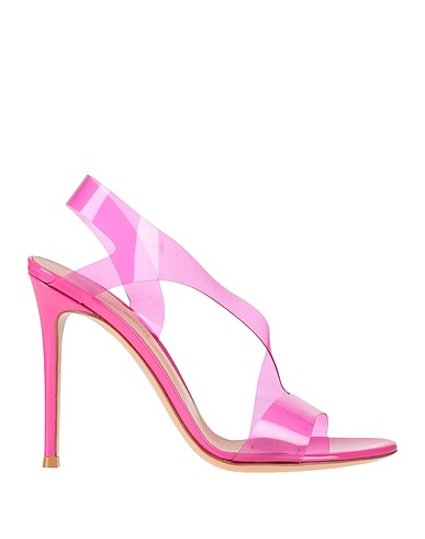 GIANVITO ROSSI Sandali Fucsia Pelle, Altre Fibre