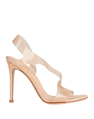 GIANVITO ROSSI Sandali Cipria Pelle, Altre Fibre