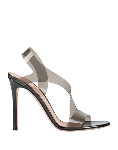GIANVITO ROSSI Sandali Nero Pelle, Altre Fibre
