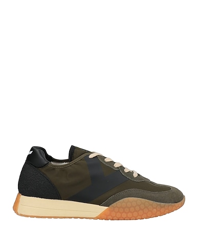 KEH-NOO Sneakers Verde scuro Fibre tessili, Pelle