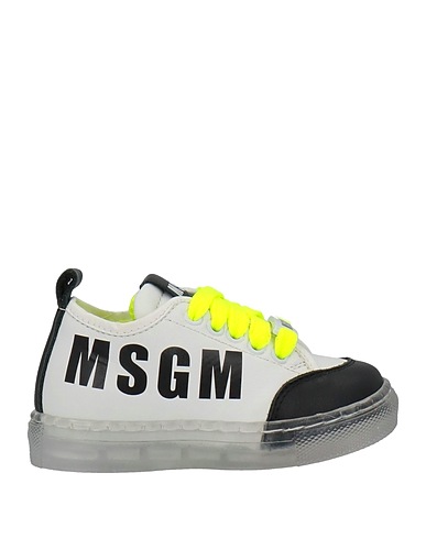 MSGM Sneakers White Soft Leather
