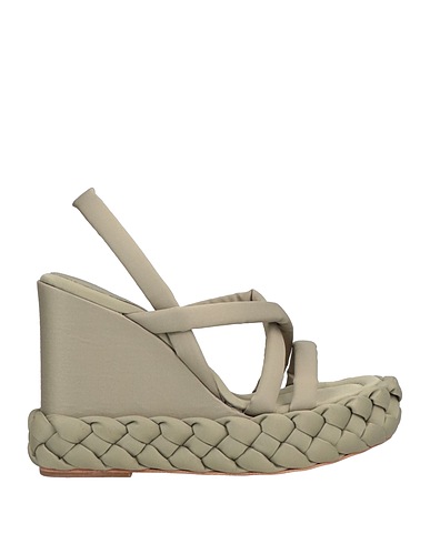 PALOMA BARCELÓ Sandali Verde militare Fibre tessili