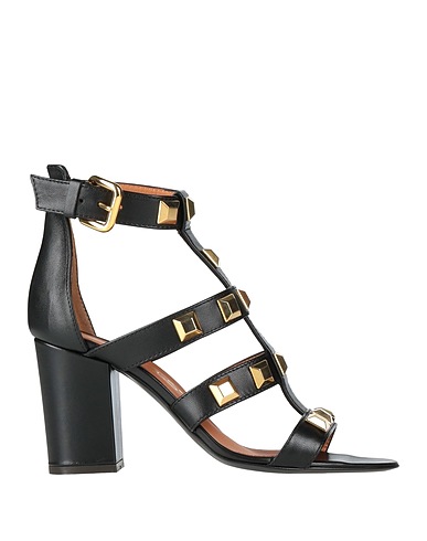 VIA ROMA 15 Sandals Black Leather