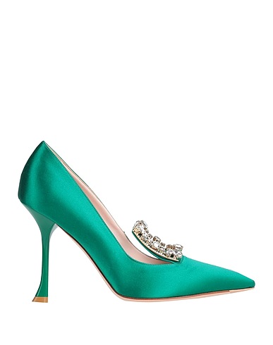 ROGER VIVIER パンプス エメラルド 紡績繊維