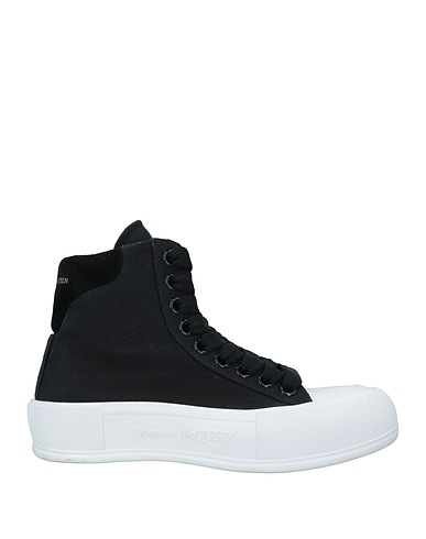 MCQUEEN FOOTWEAR Black Textile fibers, Soft Leather