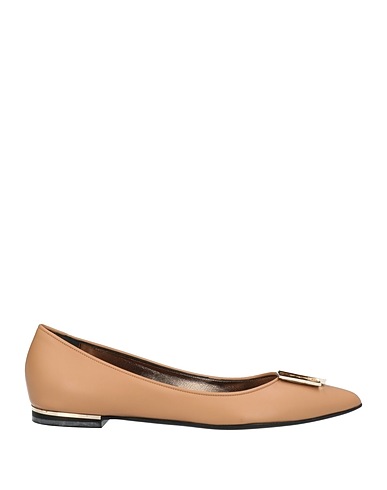 TRUSSARDI Ballet flats Beige Calfskin