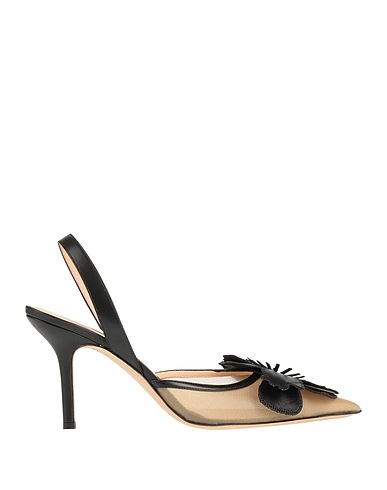 PROSPERINE® Pump Black Soft Leather, Textile fibers