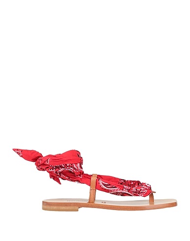 SEMICOUTURE Flip flops Red Textile fibers