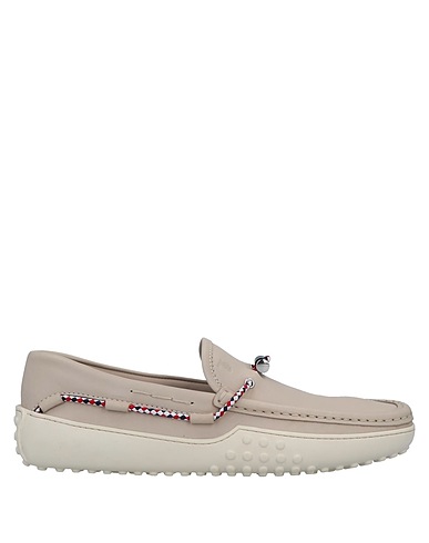 TOD'S モカシン ライトグレー 革