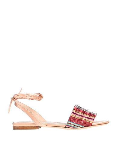 LELLA BALDI Sandals Chocolate brown Textile fibres