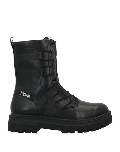 VERSACE JEANS COUTURE Stivaletti Nero Pelle, Fibre tessili