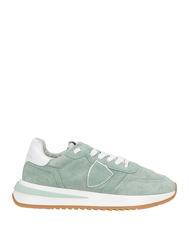 PHILIPPE MODEL Sneakers Verde salvia Pelle, Fibre tessili