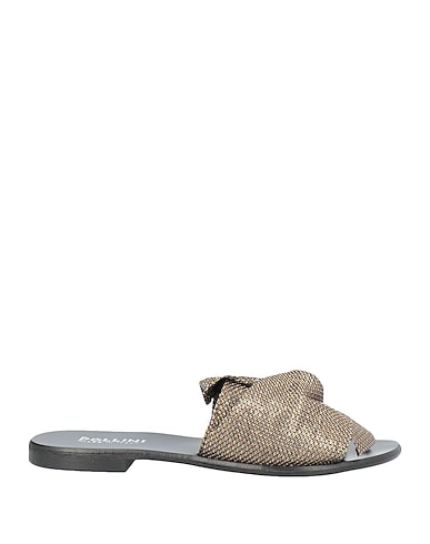 POLLINI Sandals ARGENTO Textile fibers