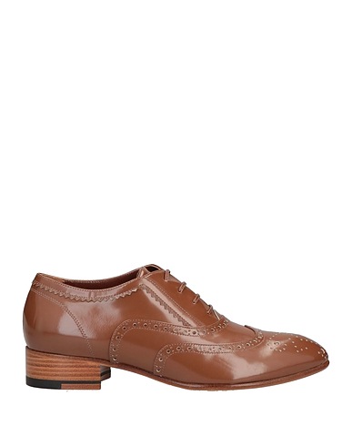 TESTONI Laced shoes Camel Soft Leather