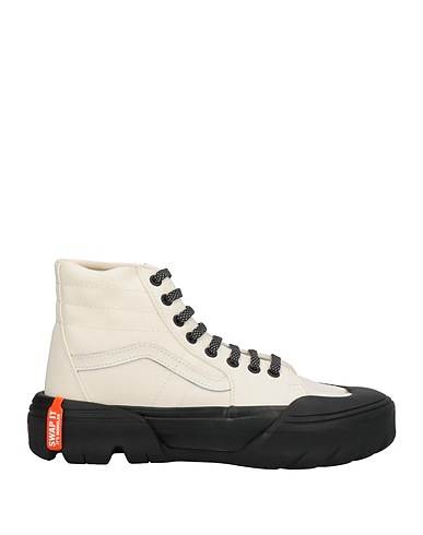 VANS Sneakers White Soft Leather, Textile fibers