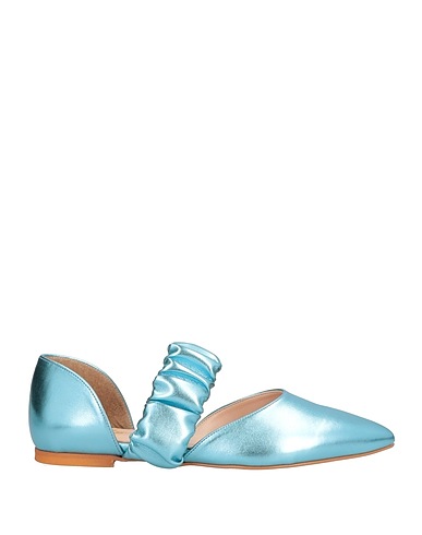 GIO PALMA Ballet flats Sky blue Textile fibres