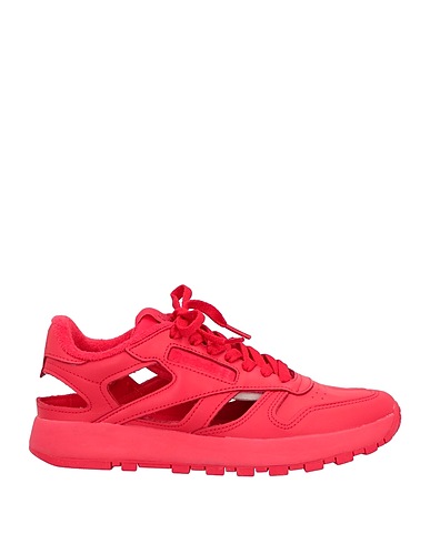MAISON MARGIELA x REEBOK Sneakers Red Leather, Textile fibers