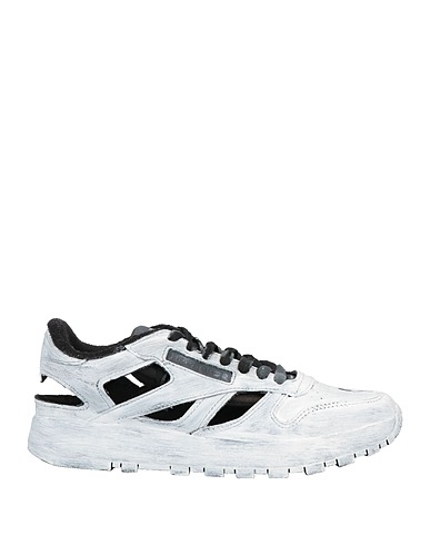 MAISON MARGIELA x REEBOK Sneakers Bianco Pelle, Fibre tessili