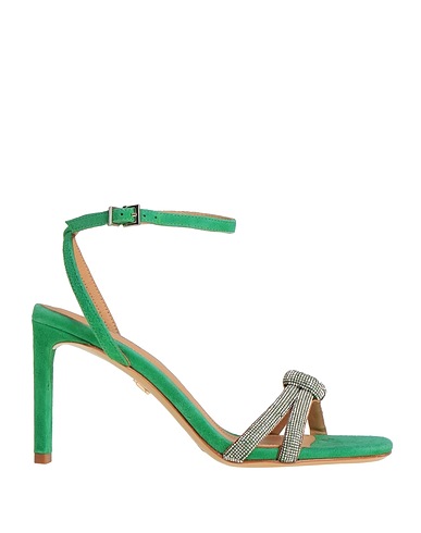 LOLA CRUZ Sandals Green Soft Leather