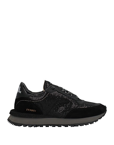 HIDNANDER Sneakers Black Soft Leather, Textile fibers