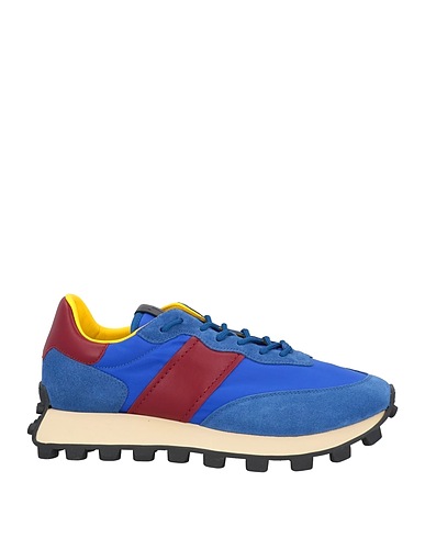 TOD'S Sneakers Blue Leather, Textile fibres