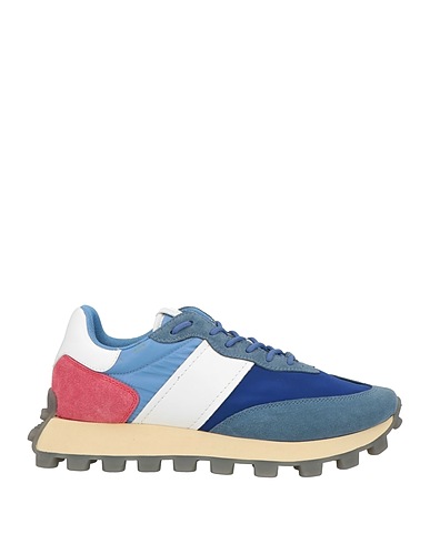 TOD'S Sneakers Light blue Leather, Textile fibers