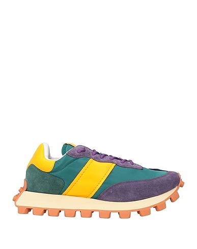 TOD'S Sneakers Dark green Leather, Textile fibers