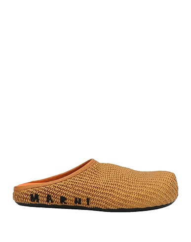 MARNI Mules and clogs Camel Textile fibres