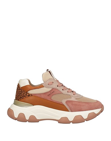 HOGAN Sneakers Antique rose Leather, Textile fibres