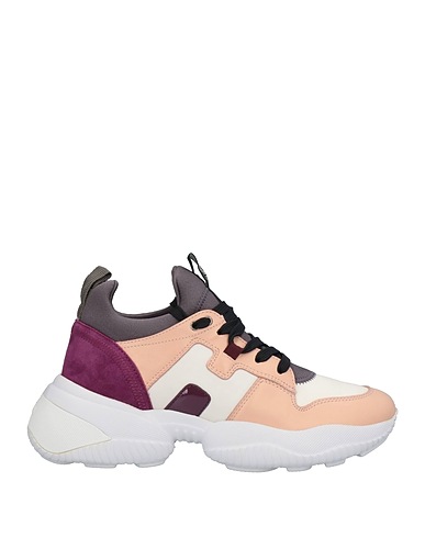 HOGAN Sneakers Pink Leather, Textile fibres