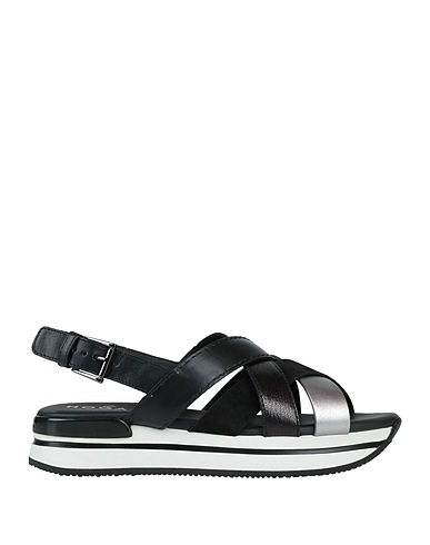 HOGAN Sandals Black Soft Leather