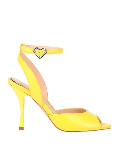 BLUGIRL Sandals Yellow Soft Leather