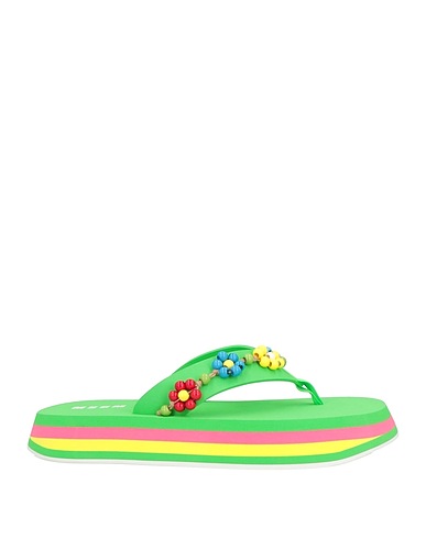MSGM Flip flops Green Textile fibres