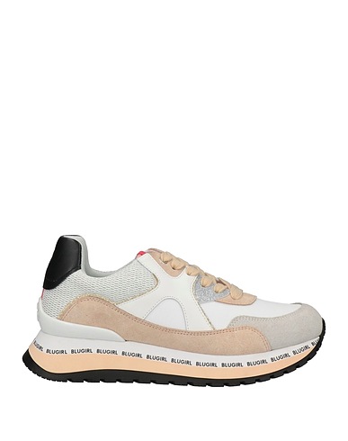 BLUGIRL Sneakers White Leather, Textile fibers