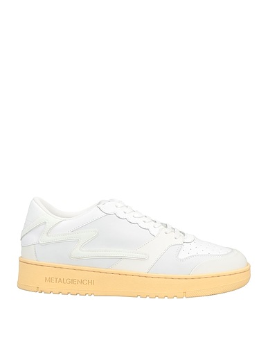 METAL GIENCHI Sneakers Weiß Leder, Gewebefasern