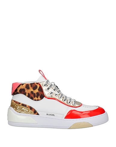BLUGIRL FOOTWEAR White Calfskin, Textile fibers