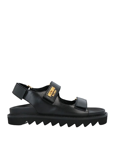 MOSCHINO Sandals Black Calfskin