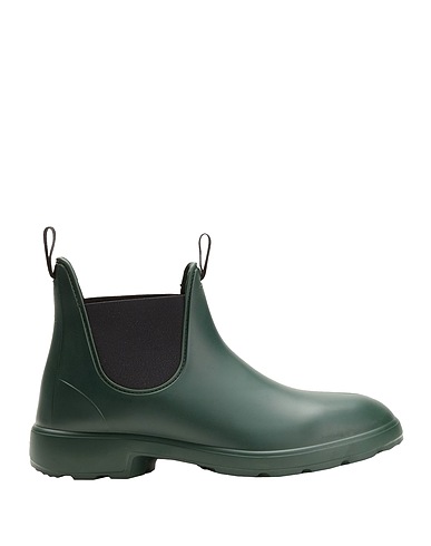 8 by YOOX Ankle boot RUBBER ANKLE BOOTS
 Dark green 100% Rubber