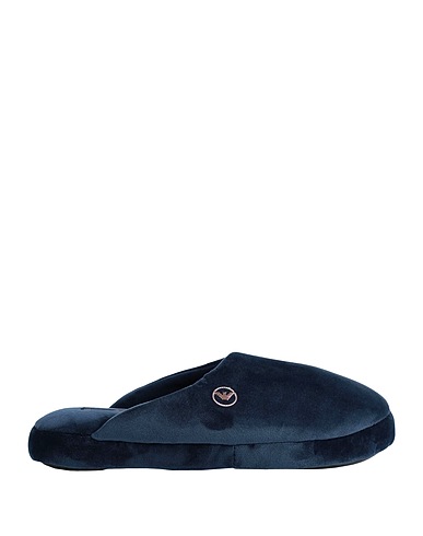 EMPORIO ARMANI Slides and slippers Midnight blue 100% Polyester