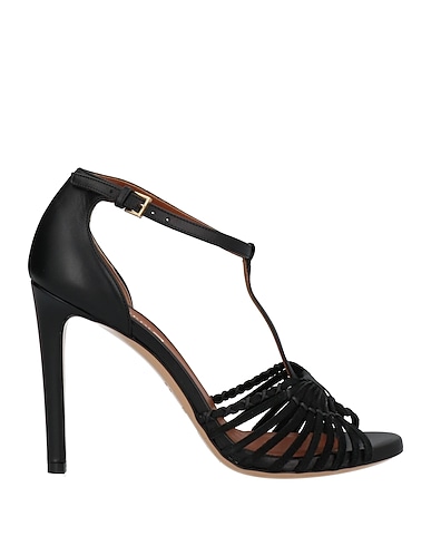 TRUSSARDI Sandals Black Calfskin
