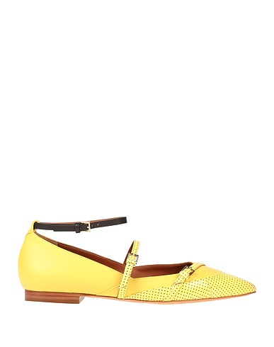 TRUSSARDI Ballet flats Pastel yellow Calfskin