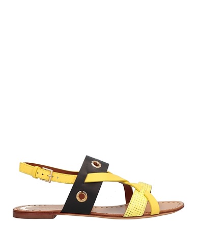 TRUSSARDI Sandals Yellow Calfskin