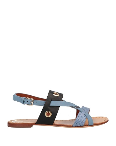 TRUSSARDI Sandals Pastel blue Calfskin